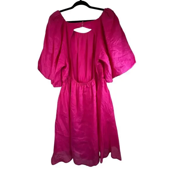 NWT A Loves A Pink Cotton Dress - Size L - Picture 2 of 16